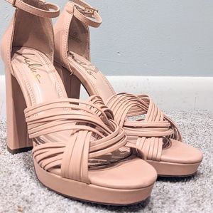 Sivan Nude Platform Sandal Heels 🦋